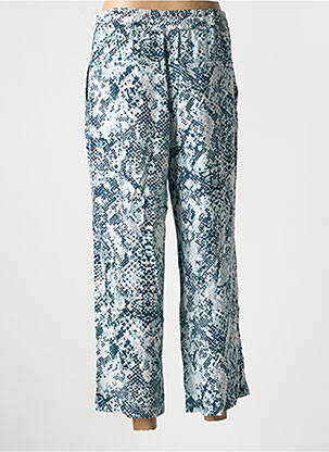 Pantalon 7/8 tissage popeline taille normale bleu STREET ONE femme