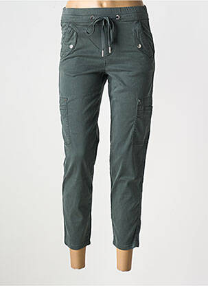 Pantalon 7/8 stretch taille normale vert STREET ONE femme