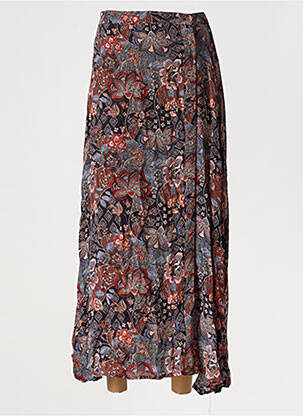 Jupe longue imprimé fantaisie bleu MAISON HOTEL femme