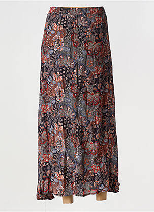 Jupe longue imprimé fantaisie bleu MAISON HOTEL femme