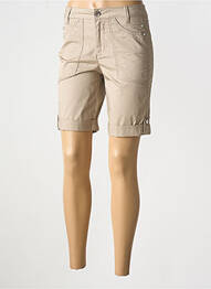 Bermuda tissage popeline taille normale beige STREET ONE femme