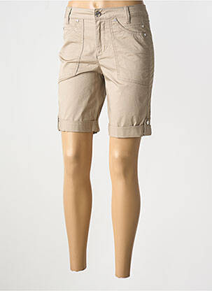 Bermuda tissage popeline taille normale beige STREET ONE femme