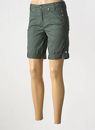 Bermuda tissage popeline taille normale vert STREET ONE femme
