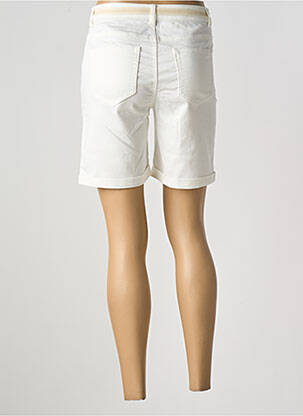 Bermuda tissage popeline taille normale blanc GEISHA femme