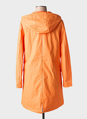 Imperméable fermeture zippée sur le devant a capuche orange FASCINATE femme