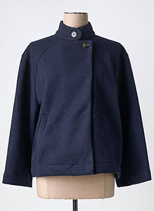 Manteau court coupe droite sans capuche bleu ATELIER EVÈNE femme