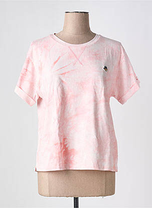 T-shirt stretch manches courtes rose KILIBBI femme