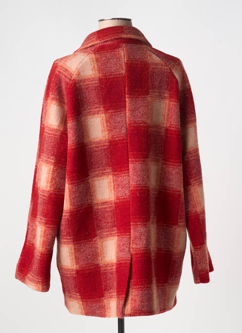 Manteau long coupe droite sans capuche rouge ATELIER EVÈNE femme