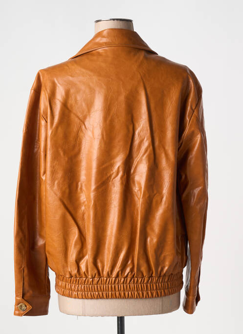 Veste simili cuir marron K-ZELL pour femme