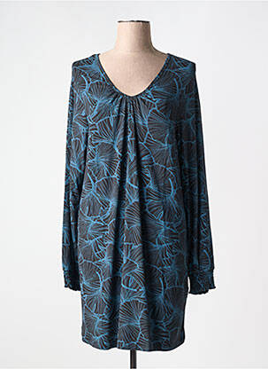 Robe courte manches longues manches longues bleu CISO femme