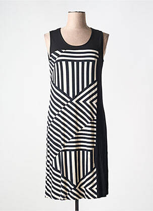 Robe mi-longue sans manche sans manche noir EGATEX femme