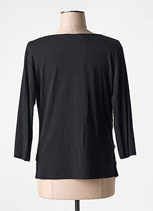 T-shirt manches 3/4 manches 3/4 noir MAMATAYOE femme