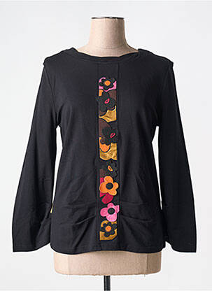 T-shirt manches longues manches longues noir MAMATAYOE femme
