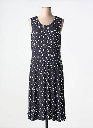 Robe mi-longue sans manche sans manche noir YELLOW LABEL femme