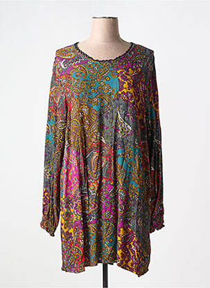 Robe courte manches longues manches longues vert CISO femme