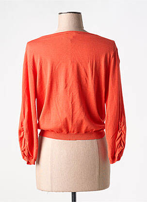 Gilet manches longues manches 3/4 orange YELLOW LABEL femme