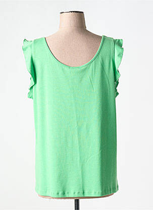 T-shirt stretch manches courtes vert MARBLE femme