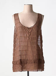 Top stretch sans manche marron ENJOY femme