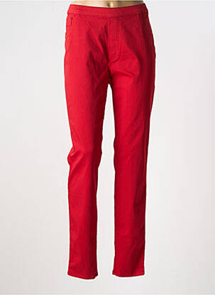 Jegging tissage popeline taille normale rouge LCDN femme