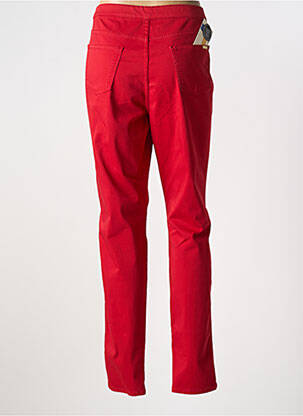 Jegging tissage popeline taille normale rouge LCDN femme