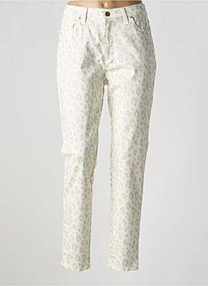Pantalon slim tissage popeline taille normale blanc LCDN femme