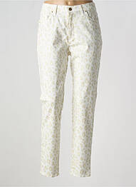 Pantalon slim tissage popeline taille normale blanc LCDN femme