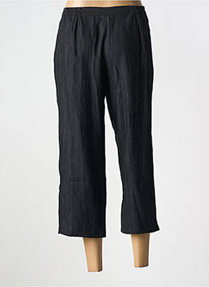 Pantacourt coupe droite taille normale noir GEVANA femme