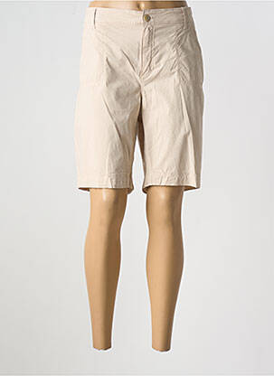 Bermuda tissage popeline taille normale beige ANNA MONTANA femme