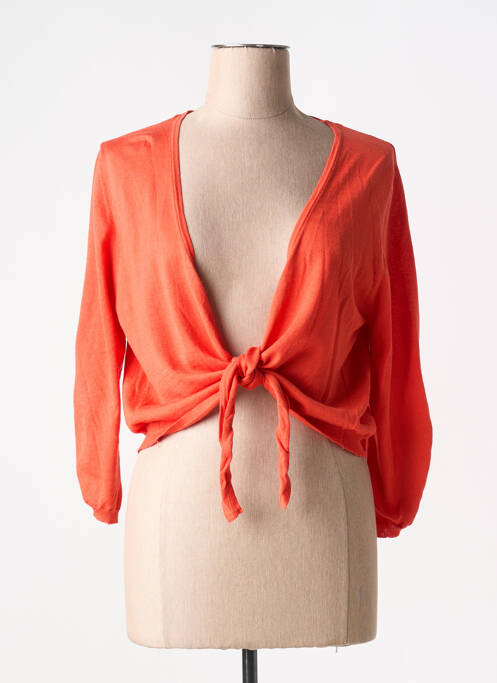 Gilet manches longues orange YELLOW LABEL pour femme