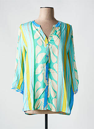 Chemisier vert MILANO pour femme