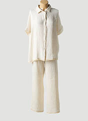 Ensemble pantalon beige VITAMINA pour femme seconde vue