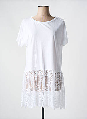 Tunique manches courtes blanc TWINSET pour femme