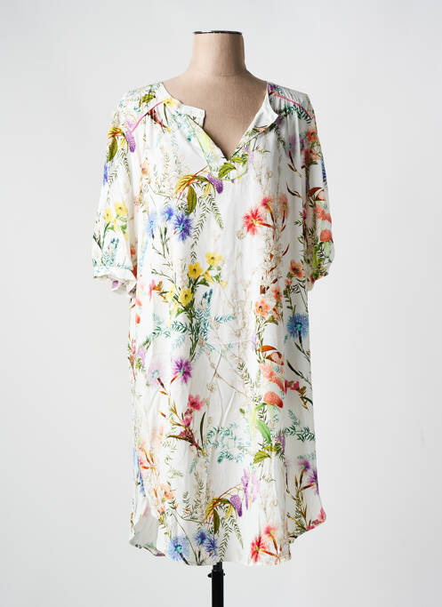 Robe mi-longue blanc LE CHAT pour femme