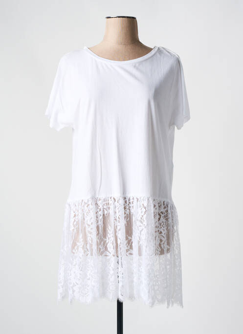 Tunique manches courtes blanc TWINSET pour femme