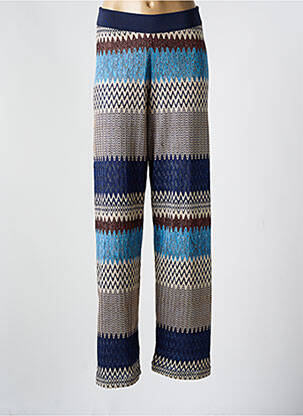 Pantalon droit bleu MILANO pour femme