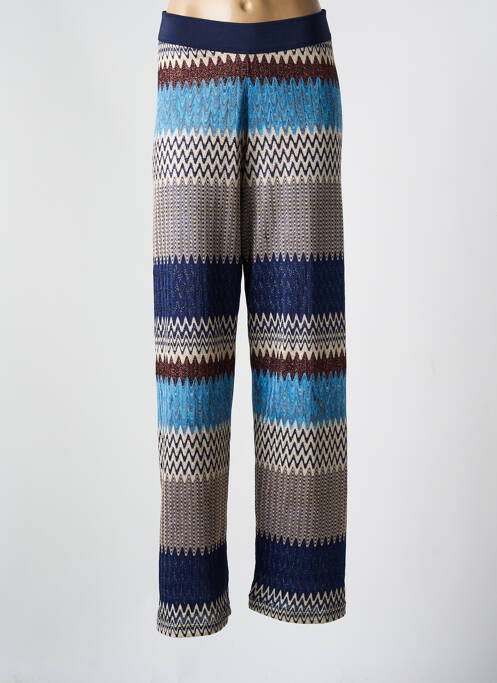 Pantalon droit bleu MILANO pour femme