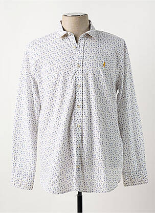 Chemise manches longues imprimé fantaisie blanc MCS homme