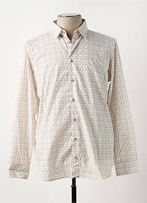 Chemise manches longues imprimé fantaisie beige BANDE ORIGINALE homme
