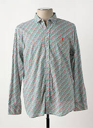 Chemise manches longues imprimé fantaisie orange MCS homme