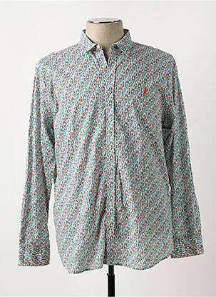 Chemise manches longues imprimé fantaisie orange MCS homme