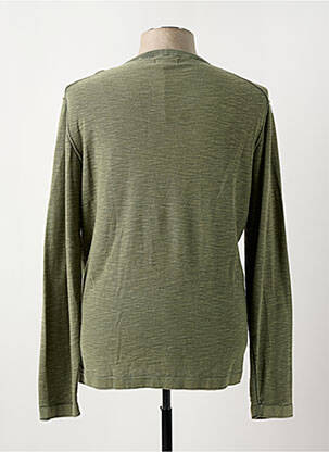 Pull stretch manches longues vert MCS homme