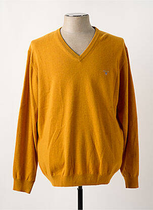 Pull col v manches longues jaune GANT homme