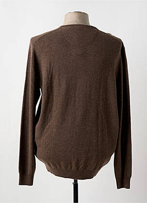 Pull col v manches longues marron FYNCH-HATTON homme