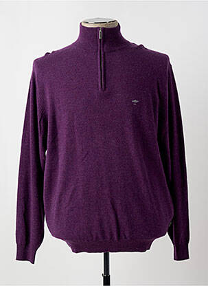 Pull stretch manches longues violet FYNCH-HATTON homme