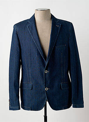 Blazer coupe cintrée bleu GRIFFE NOIRE homme