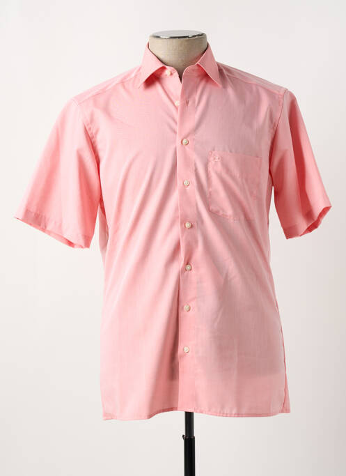 Chemise manches courtes rouge OLYMP pour homme