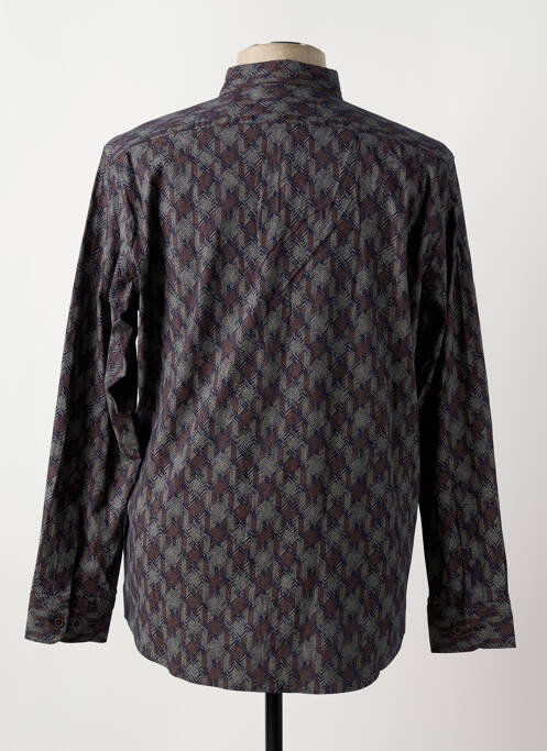 Chemise manches longues marron MCS pour homme