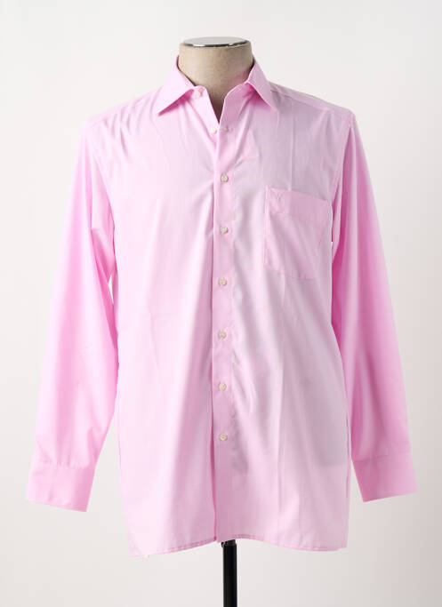 Chemise manches longues rose MARVELIS pour homme