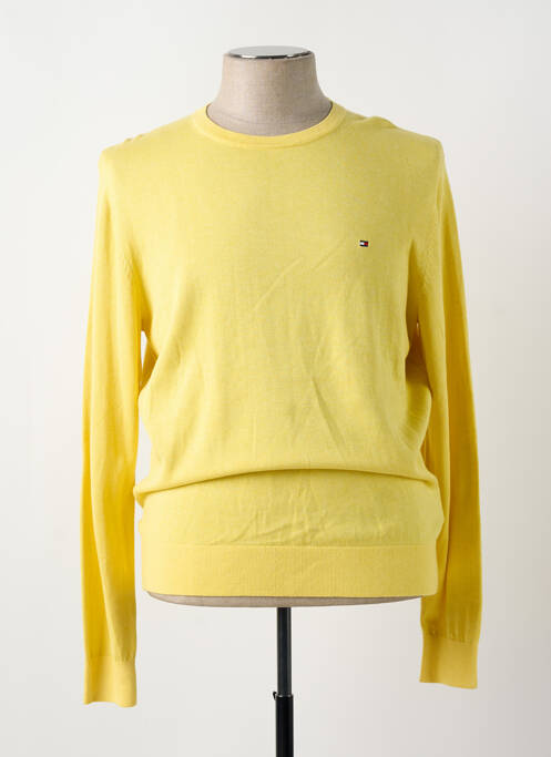 Pull stretch manches longues jaune TOMMY HILFIGER homme