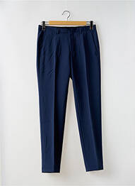 Pantalon chino fermeture zippée sous rabat avec crochet taille normale bleu DIGEL homme